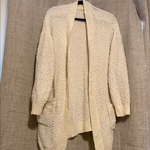Bobbie Brooks Cream Textured Cardigan 1x